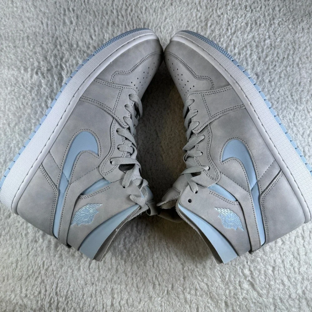 Size 11 - Men's Nike Air Jordan 1 High Zoom Cool Grey Blue White Shoes Sneakers